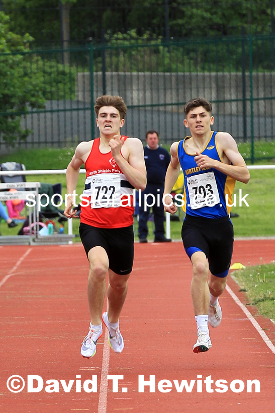 Men and Boys 800 metres, 2022 North Eastern Track and Field Champs., Middlesbrough. David T. Hewitson/Sports for All Pics